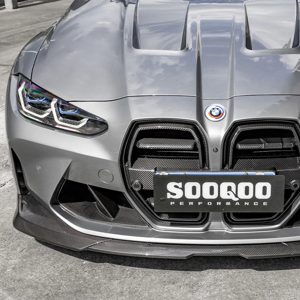 SOOQOO Type-B Frontlippe aus Dry Carbon – BMW M3 G80 / G81, M4 G82 / G83