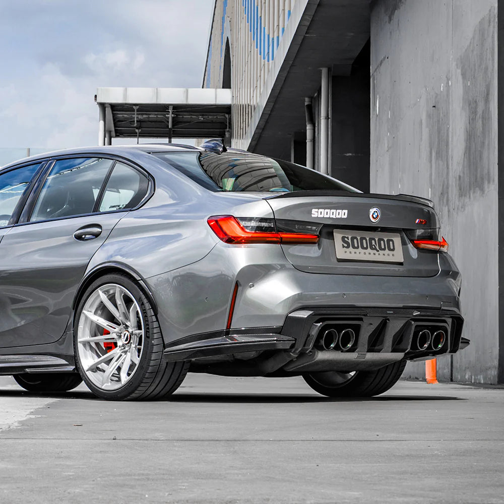SOOQOO Type-B Heckdiffusor Set inkl. Rear Splitter – Dry Carbon – BMW M3 G80 / G81, M4 G82 / G83
