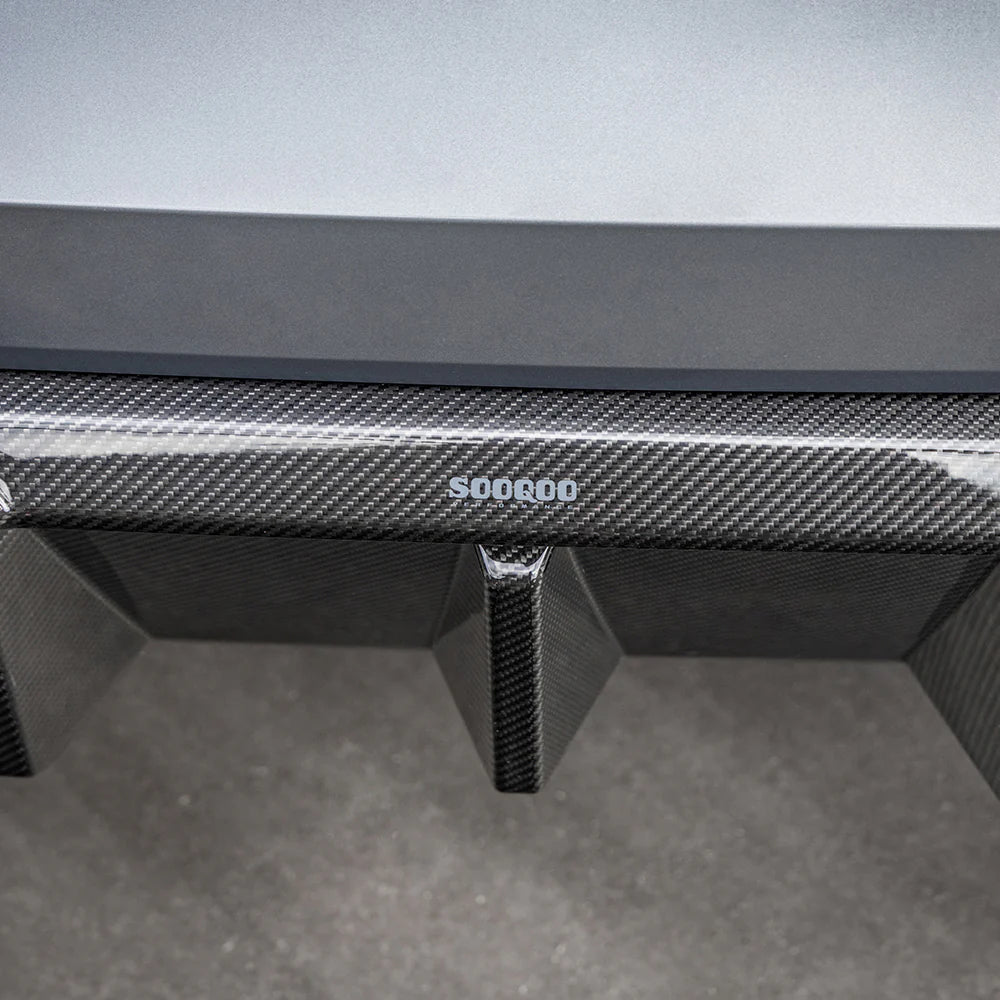 SOOQOO Type-B Heckdiffusor Set inkl. Rear Splitter – Dry Carbon – BMW M3 G80 / G81, M4 G82 / G83