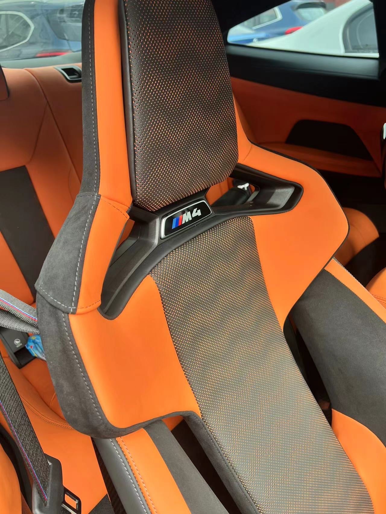 Carbono Carbonsitze Lederschonbezug Schulterbügel passend für BMW M3 G80 G81