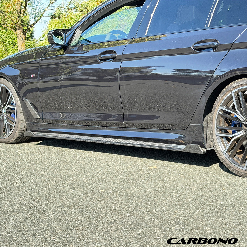 Seitenschweller aus Dry Carbon - passend für BMW 5er G30 / G31 LCI (mit M-Paket)