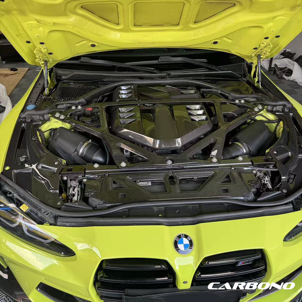 Domstrebe aus Dry Carbon 1-teilig - passend für BMW M2, M3, M4 (G87, G80, G81, G82, G83)