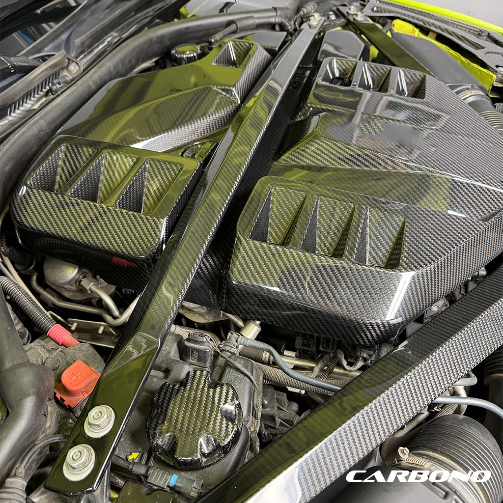 Domstrebe 2-teilig aus Dry Carbon - passend für BMW M3, M4, M2 (G80, G81, G82, G83, G87)