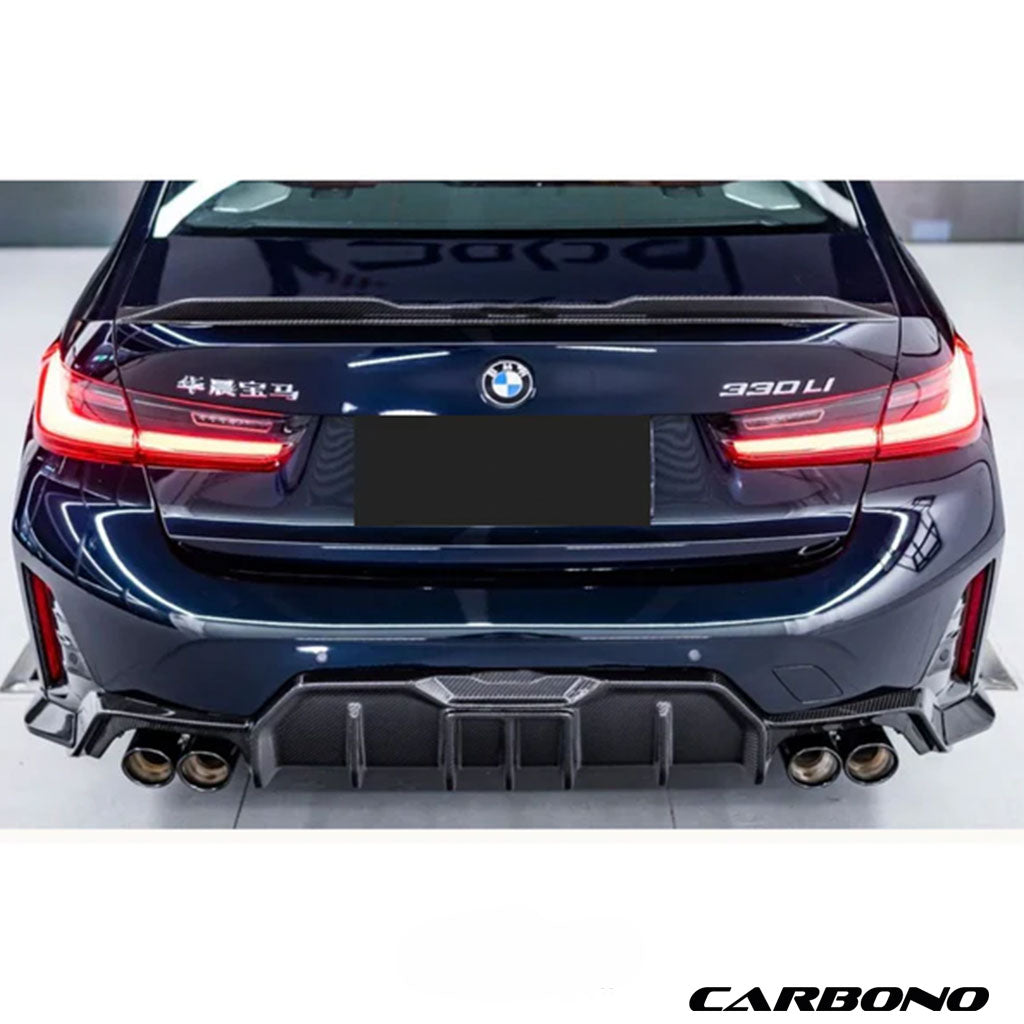 Diffusor aus Dry Carbon - passend für BMW 3er G20, G21 LCI mit M-Paket