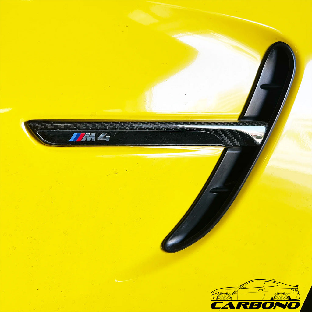 Zierblende Kotflügel Aufsatz Carbon - passend für BMW M3 F80 M4 F82 F83