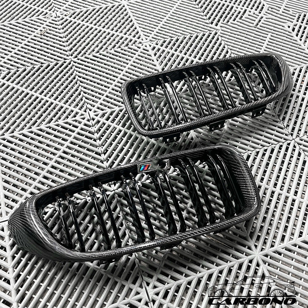 Carbon Frontgrill mit ABS Kunststoff Carbon - passend für BMW M3 F80 M4 F82 F83