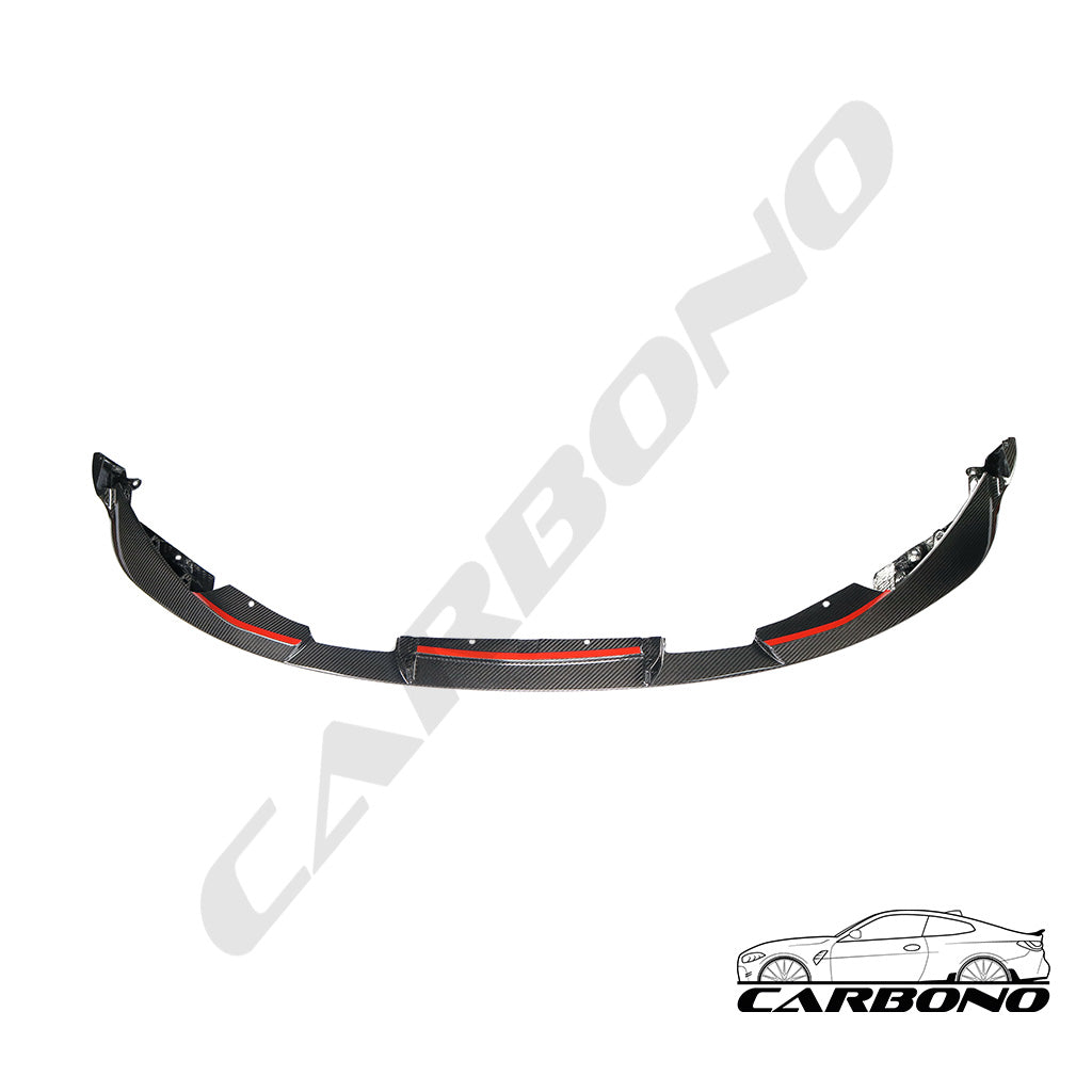 Frontlippe Spoiler Schwert CB EVO-V3 inkl. Seitensplitter Aufsätze Dry Carbon - passend für BMW M3, M4 (G80, G81, G82 G83)