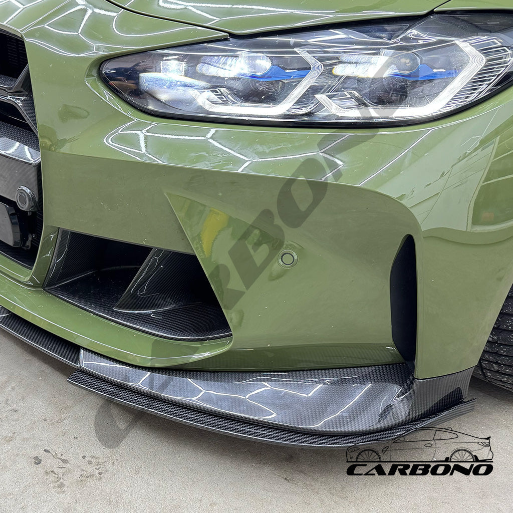 Frontlippe Spoiler Schwert CB EVO-V3 inkl. Seitensplitter Aufsätze Dry Carbon - passend für BMW M3, M4 (G80, G81, G82 G83)