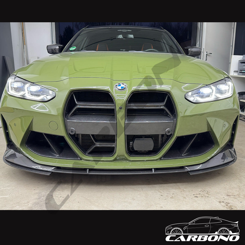 Frontlippe Spoiler Schwert CB EVO-V3 inkl. Seitensplitter Aufsätze Dry Carbon - passend für BMW M3, M4 (G80, G81, G82 G83)