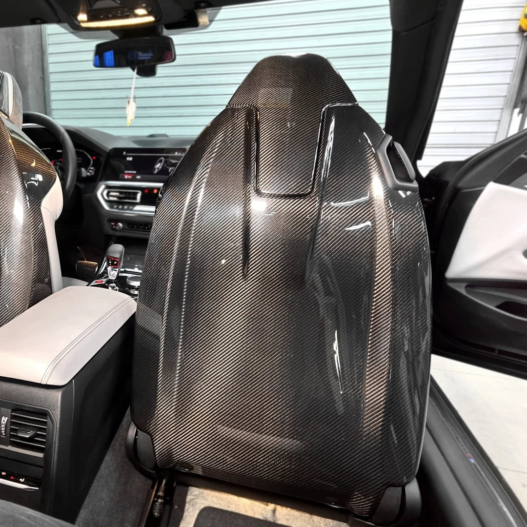 Rücksitz Cover Set 4 teilig Dry Carbon - BMW M3 G80 G81 M4 G82 G83 F91 F92 F93 F97 F98 G42
