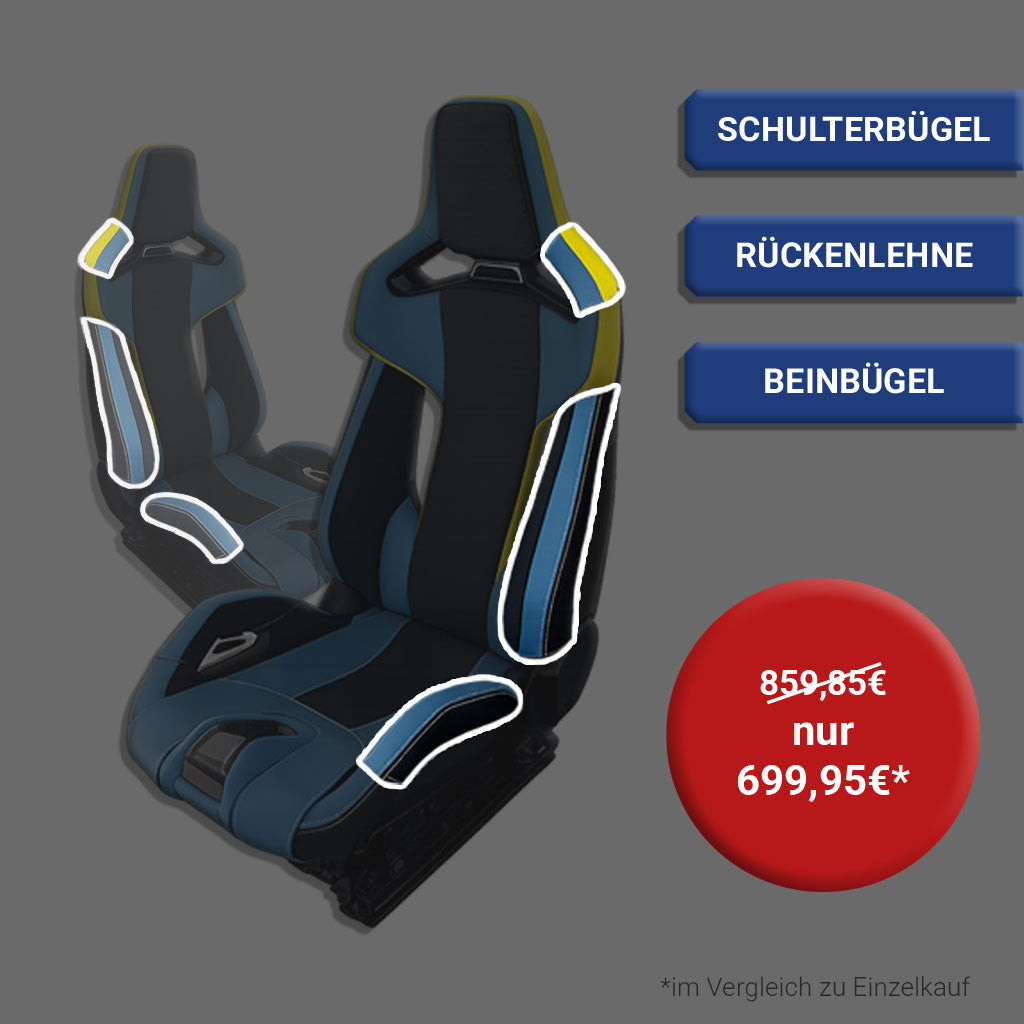 Carbono Lederschoner Komplettpaket - passend für BMW M Carbonsitze