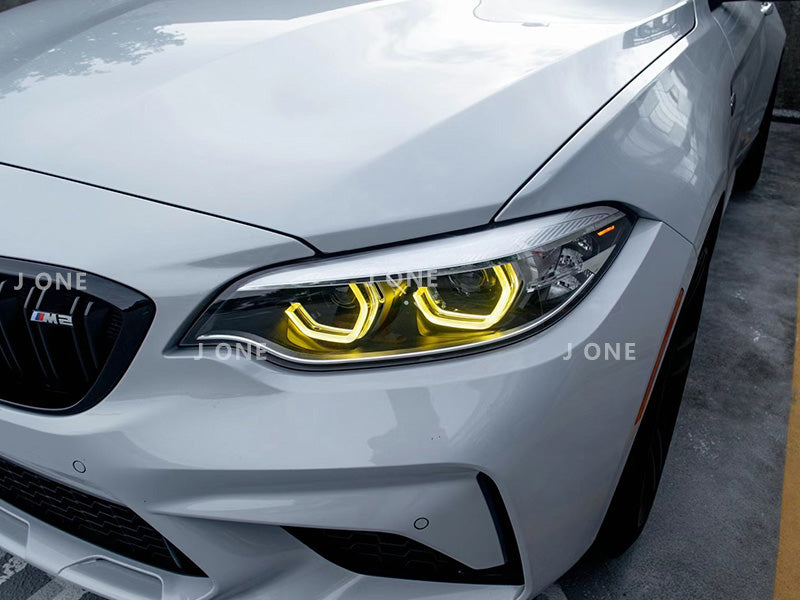 Motorsport Style RGB Tagfahrlichter – BMW 2er F22/F23 LCI &amp; M2 F87 LCI (LED) – Mehrfarbig, App‑Steuerung via Bluetooth