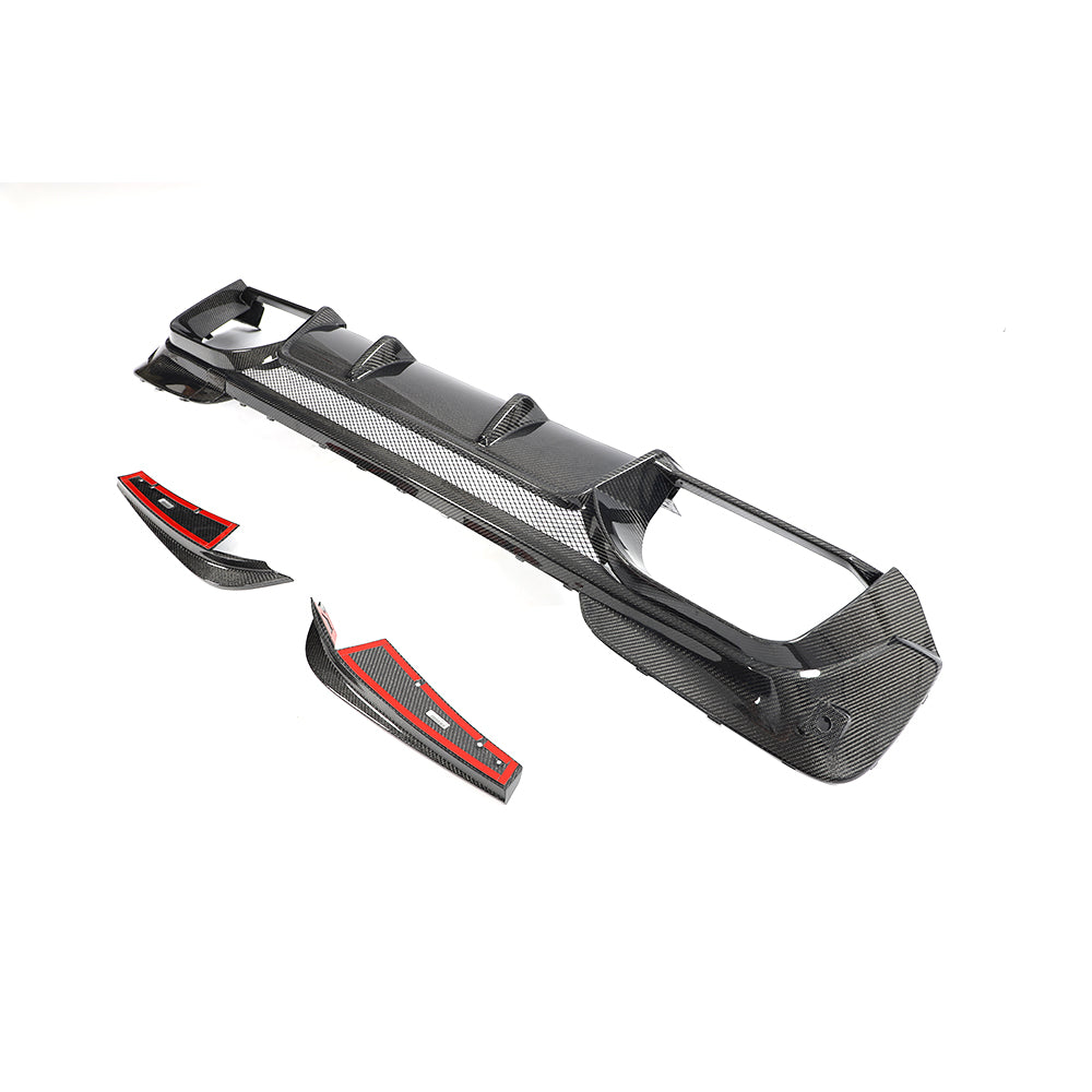 Diffusor 3-teilig EVO-3D aus Wet Carbon - passend für BMW X3M F97 (Bj. 19-21)