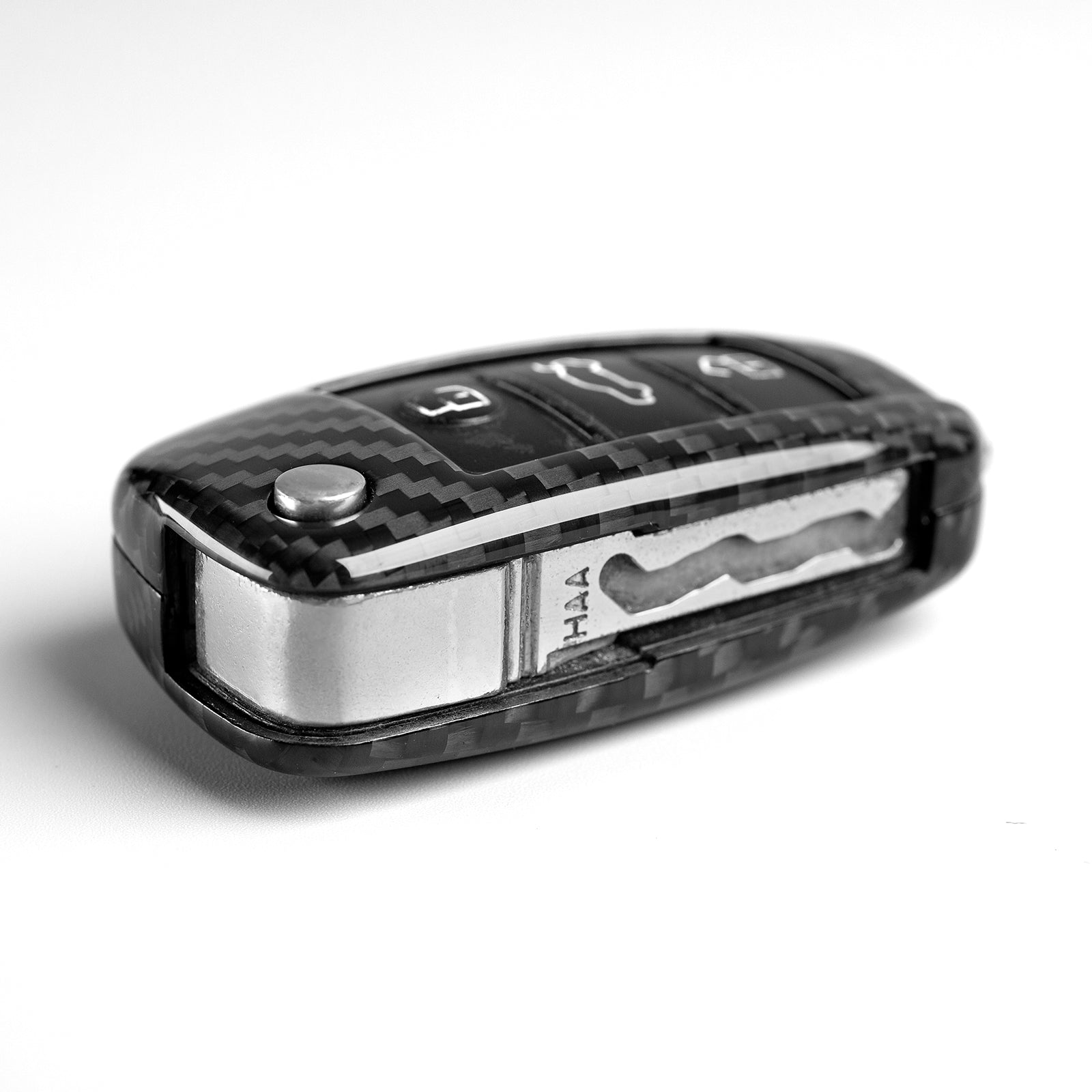 Autoschlüssel Hülle aus Carbon - passend für Audi Klappschlüssel (A3, Q3, TT)