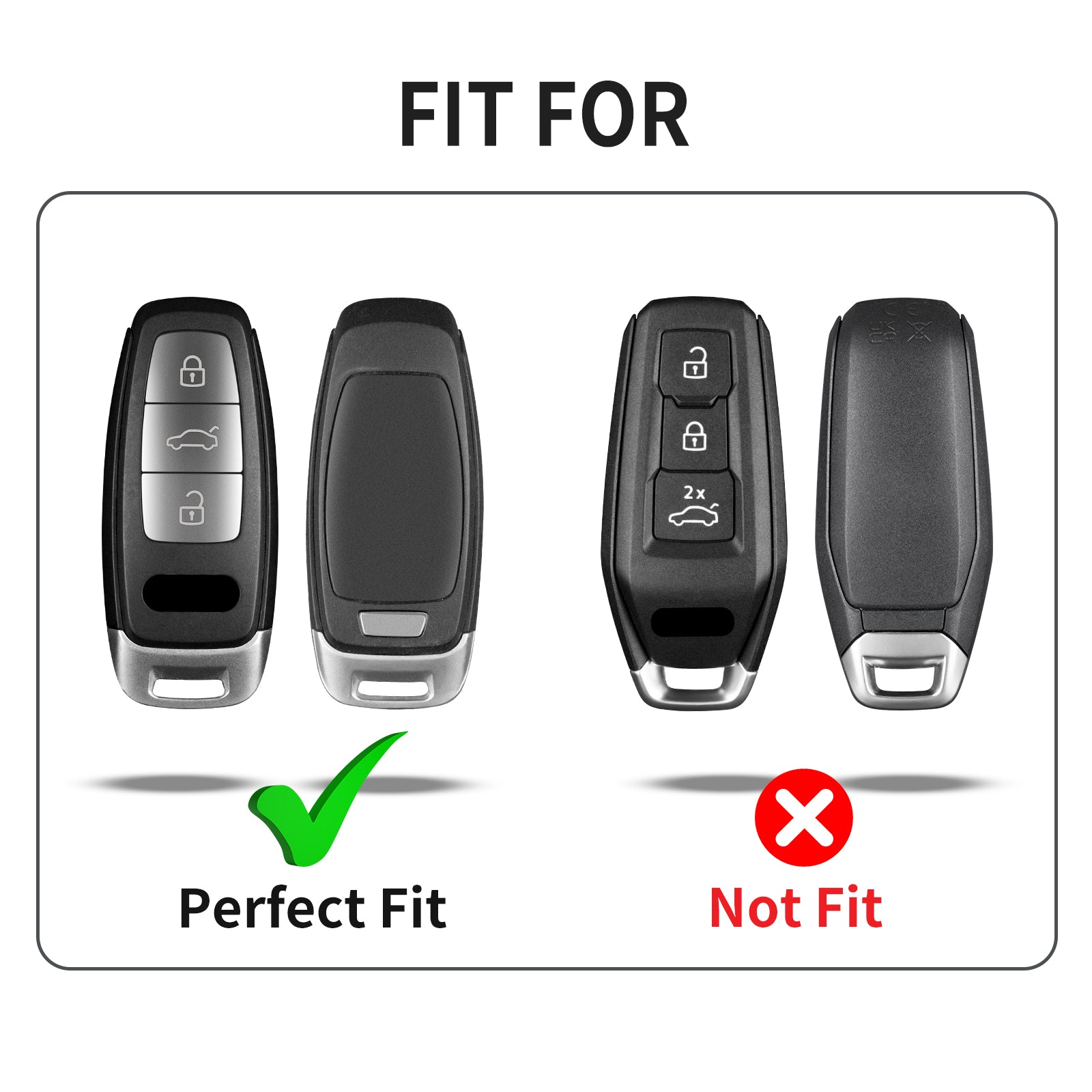 Autoschlüssel Hülle aus Carbon - passend für Audi A6, A7, A8, RS4, RS5, RS6, RS7