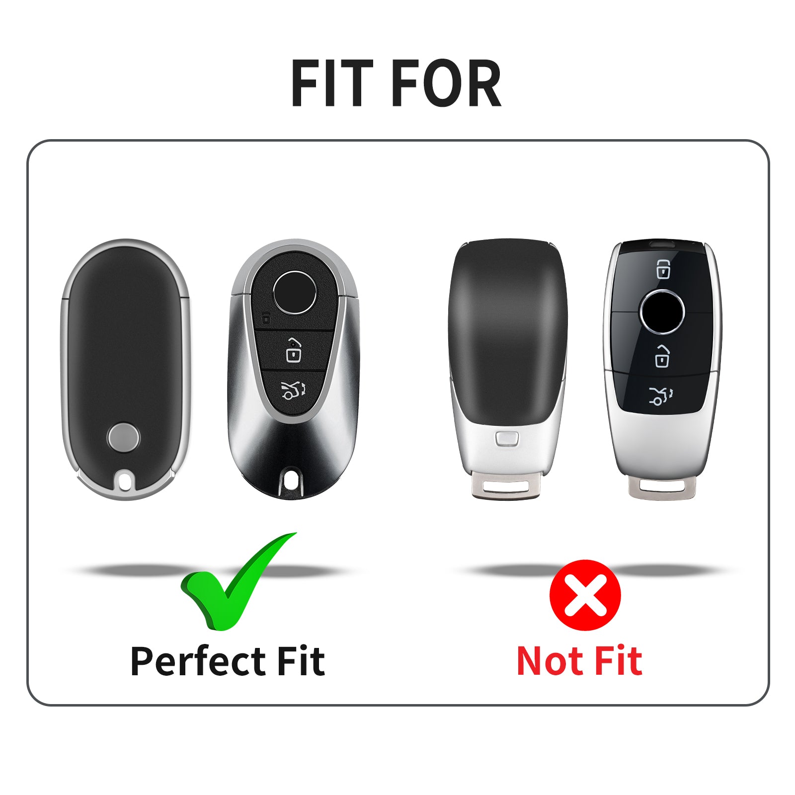 Autoschlüssel Hülle aus Carbon - passend für Mercedes-Benz C-, S-Klasse