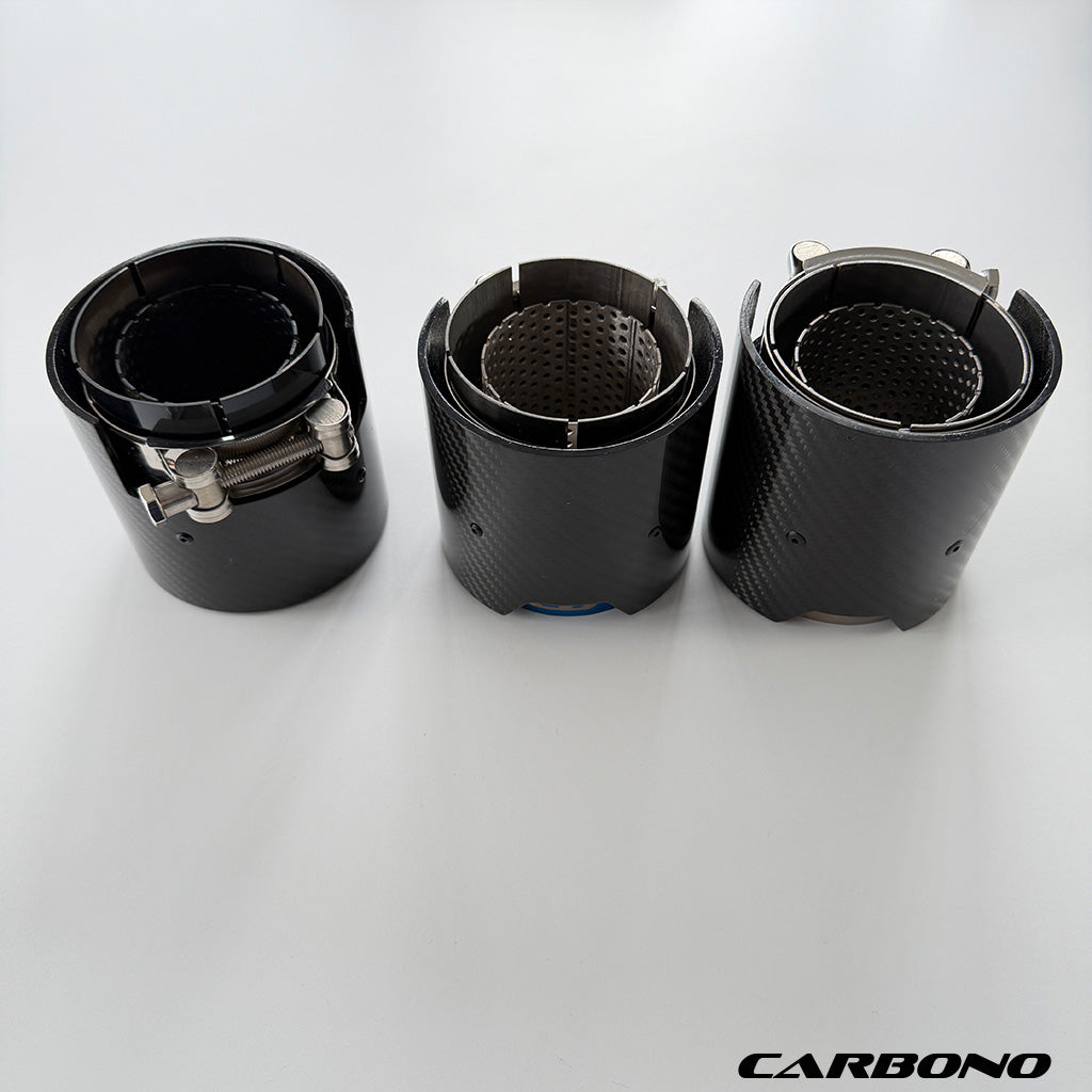 Auspuff Endrohrblenden Carbon - passend für BMW M2 M3 M4 (G87, G80, G81, G82, G83)