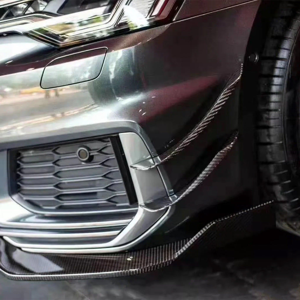 Canards EVO-KB aus Dry Carbon - passend für Audi A6, S6 C8 ab 2019 (mit S-Line Exterieur Paket)