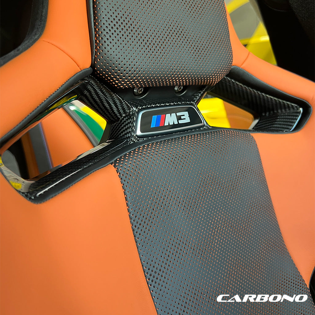 Carbonsitz Einfassung aus Dry Carbon - passend für BMW M2, M3, M4, M5 CS, M8 (G87, G80, G81, G82, G83, F90, F91, F92, F93)