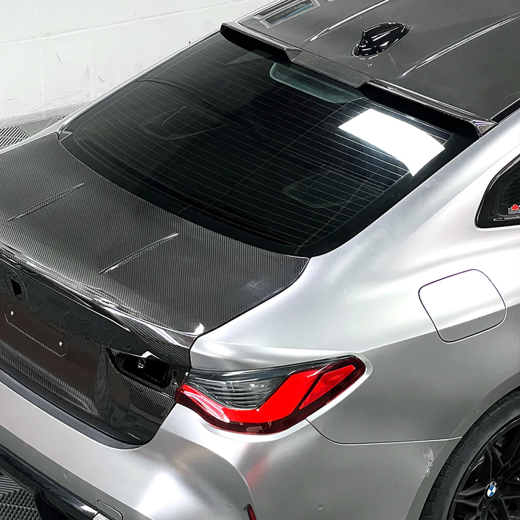 Dachkantenspoiler aus Dry Carbon - passend für BMW M2 G87, 2er G42, M3 G80, 3er G20, M4 G82, 4er G22