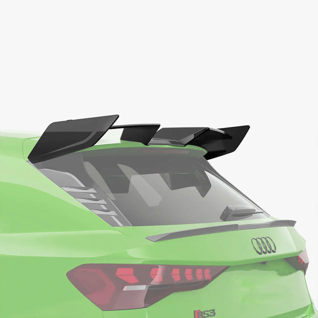 Dachkantenspoiler EVO-SQ-A aus Dry Carbon - passend für Audi A3, S3, RS3 8Y