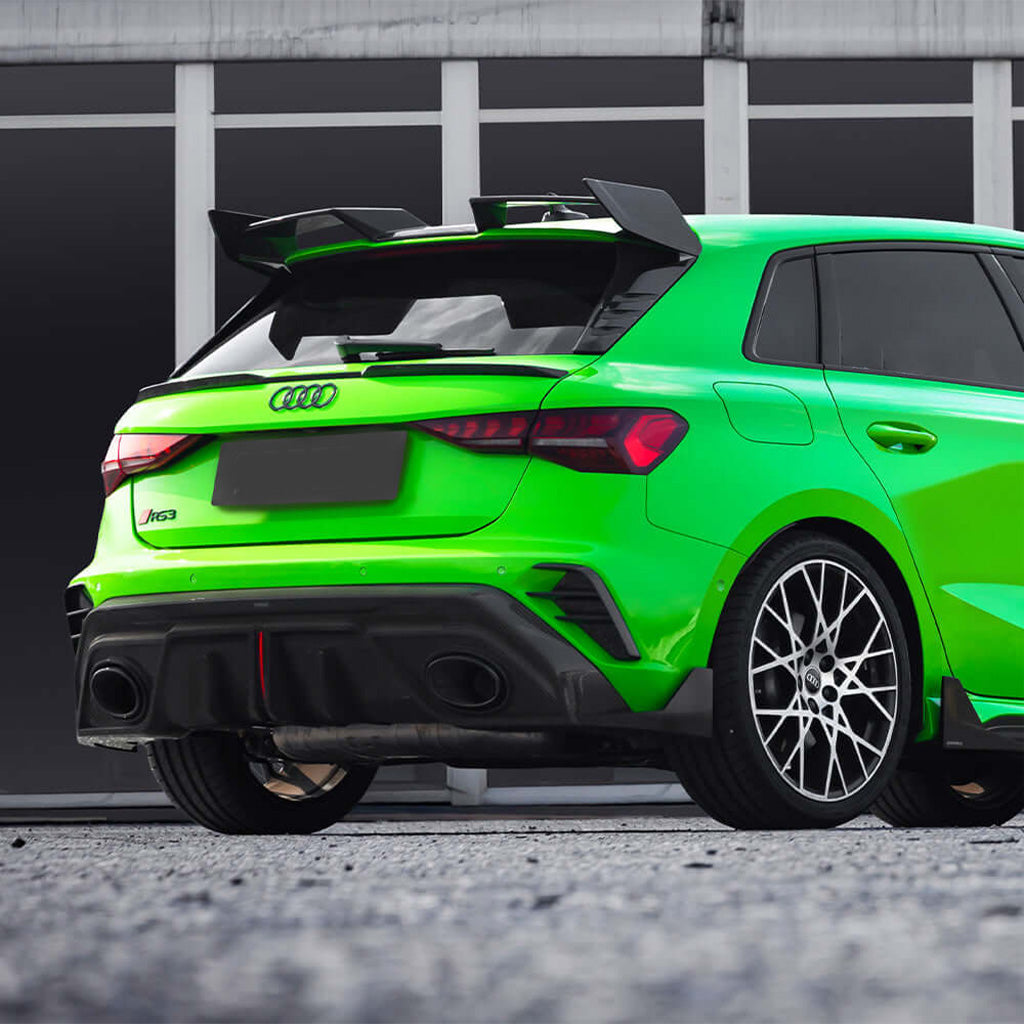 Diffusor EVO-SQ-A 4-teilig aus Dry Carbon - passend für Audi RS3 8Y