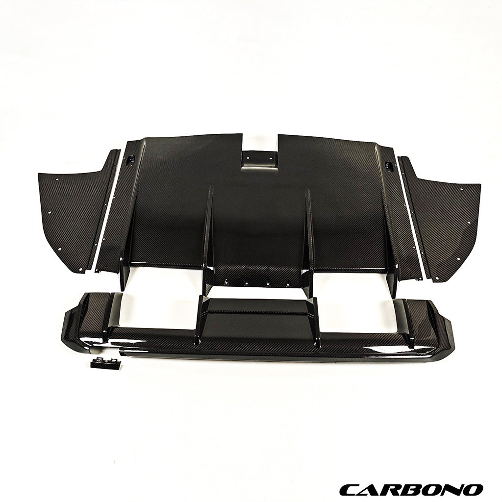 Dry Carbon Diffusor inkl Unterbodenabdeckung 7-teilig - BMW M3, M4 (G80, G81, G82, G83)