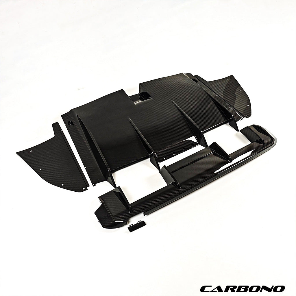 Dry Carbon Diffusor inkl Unterbodenabdeckung 7-teilig - BMW M3, M4 (G80, G81, G82, G83)