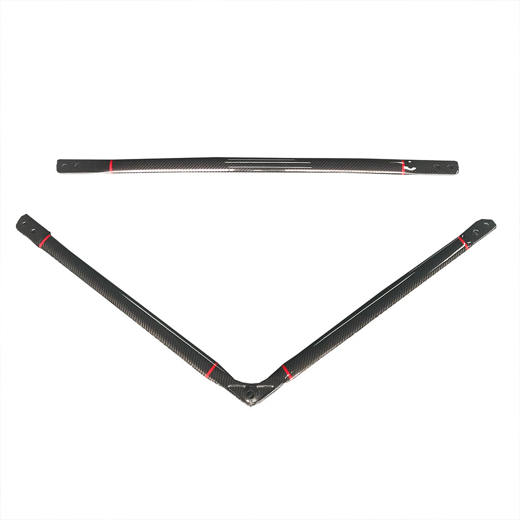 Domstrebe EVO-V2 2-teilig aus Dry Carbon - passend für BMW M3, M4, M2 (G80, G81, G82, G83, G87)