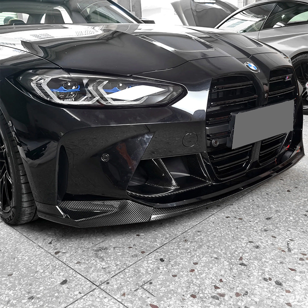 Frontlippe Spoiler Schwert CB EVO-Performance 3 teilig Dry Carbon - passend für BMW M3 G80 G81 M4 G82 G83