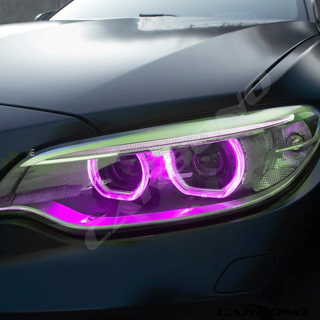 RGBW Tagfahrlichter – passend für BMW 2er F22/F23 LCI; M2 F87 LCI (LED) – Mehrfarbig, App‑Steuerung via Bluetooth