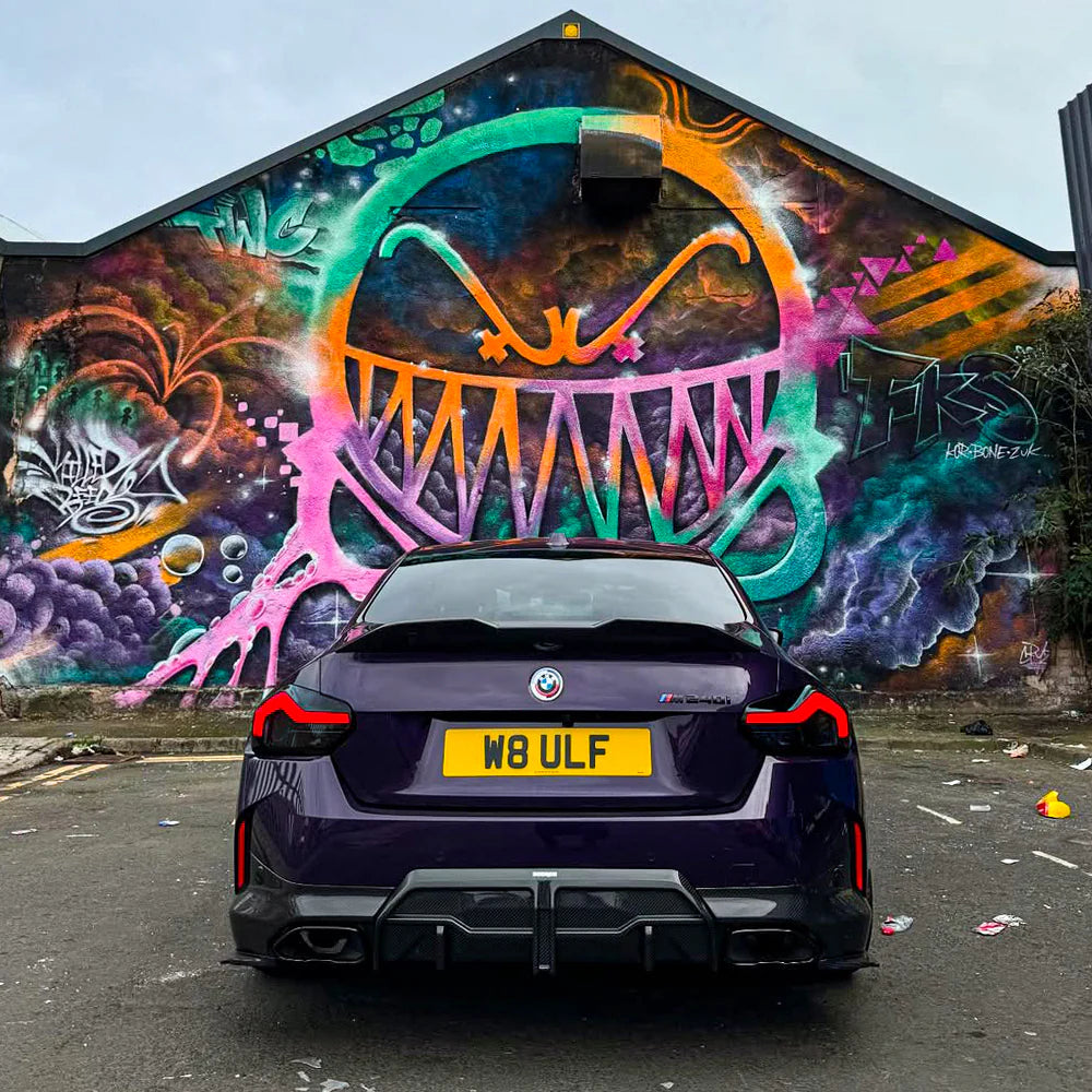 Diffusor Sooqoo aus Dry Carbon - passend für BMW 2er G42 (mit verbautem M-Paket)