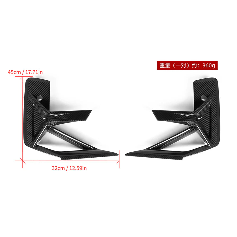 Canards Sooqoo aus Dry Carbon - passend für BMW X3M F97 LCI, X4M F98 LCI