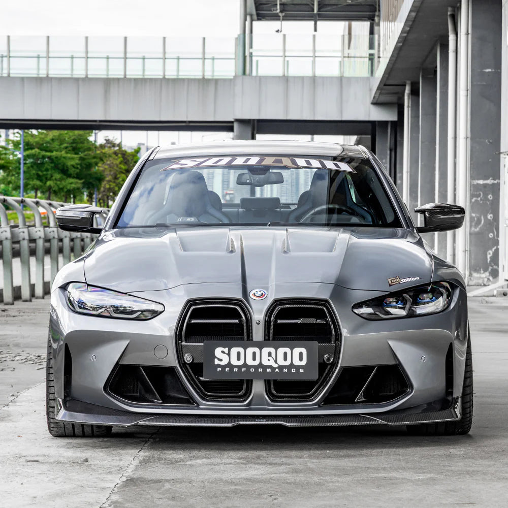 SOOQOO Type-B Frontlippe aus Dry Carbon – BMW M3 G80 / G81, M4 G82 / G83