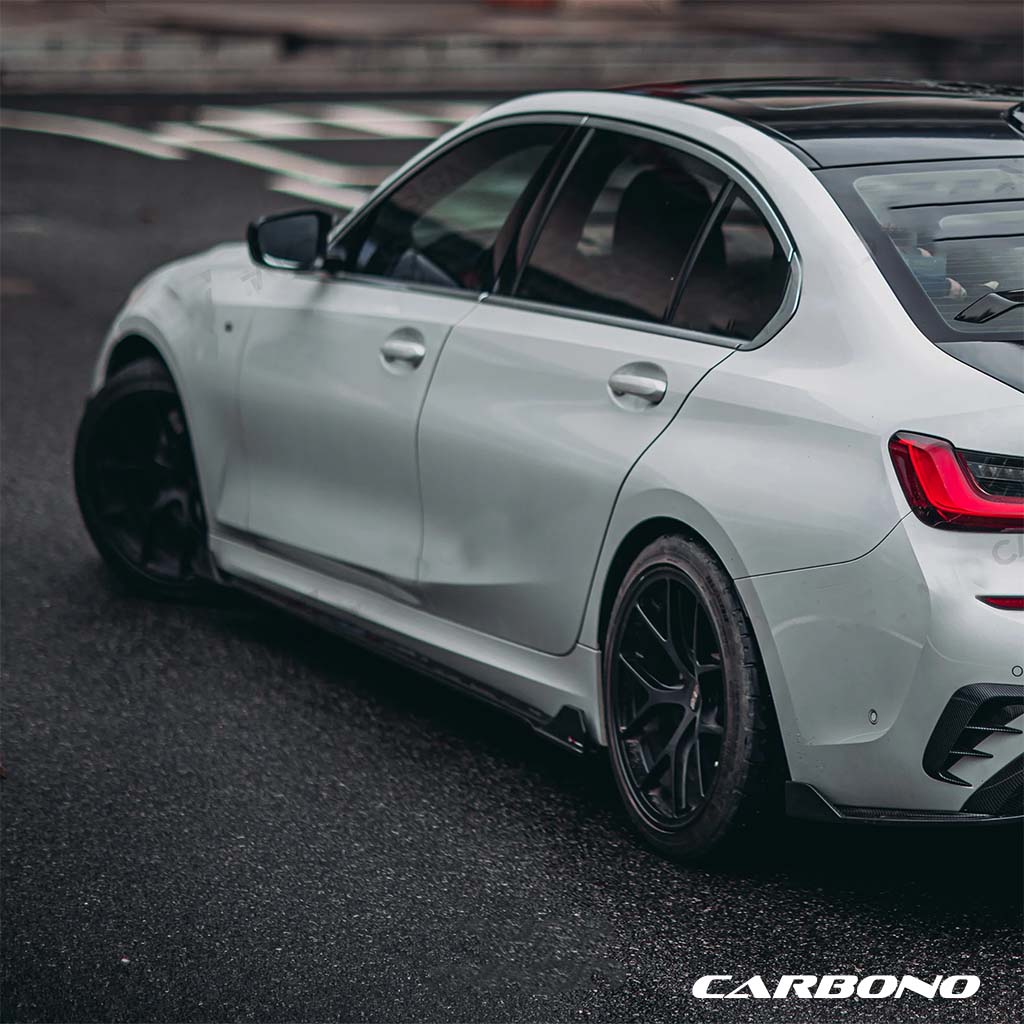 Seitenschweller V2 aus Dry Carbon – BMW 3er G20 / G21 Pre-LCI (M-Paket)