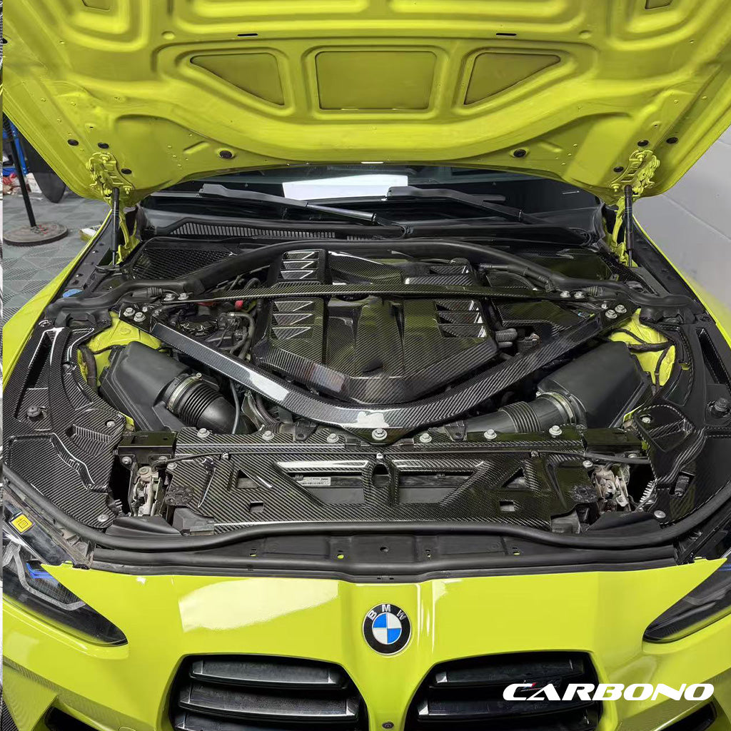 Domstrebe 2-teilig aus Dry Carbon - passend für BMW M3, M4, M2 (G80, G81, G82, G83, G87)